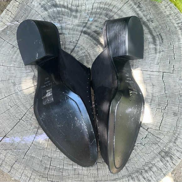 Rag & Bone BLACK Suede "Weiss" Slip On Mules Women's Size 8.5 - Picture 8 of 10